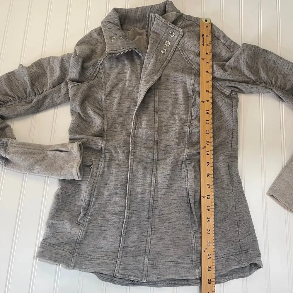 Free‎ People Movement Cool Zip Jacket Gray Womens Medium Pockets *READ